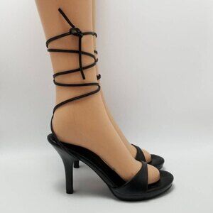 Nomi Womens Gladiator Strapy Lace Up Platform Heel Sandals Black Size 8.5 M